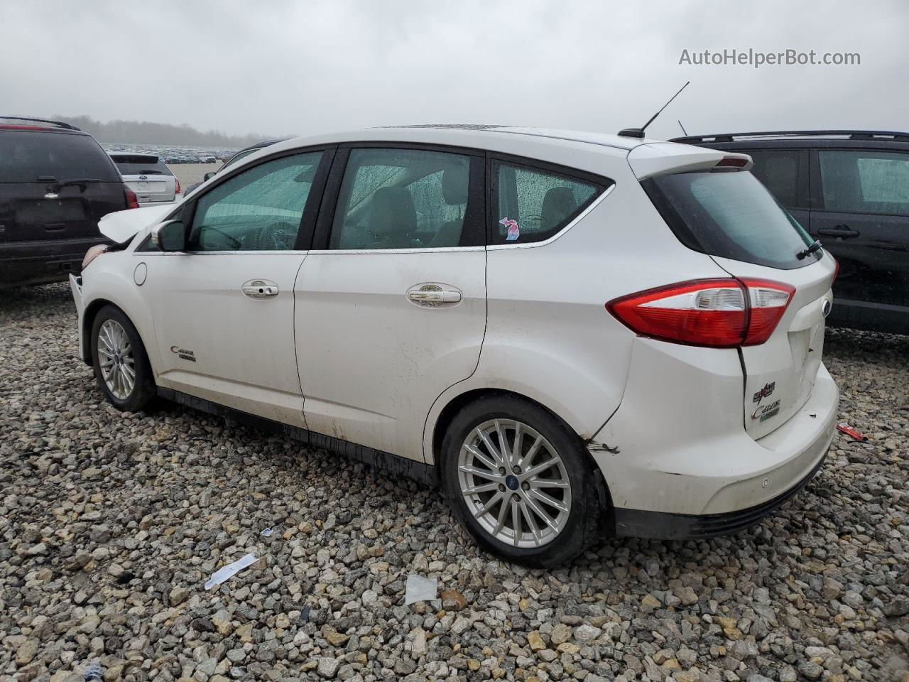 2014 Ford C-max Premium White vin: 1FADP5CU8EL518796