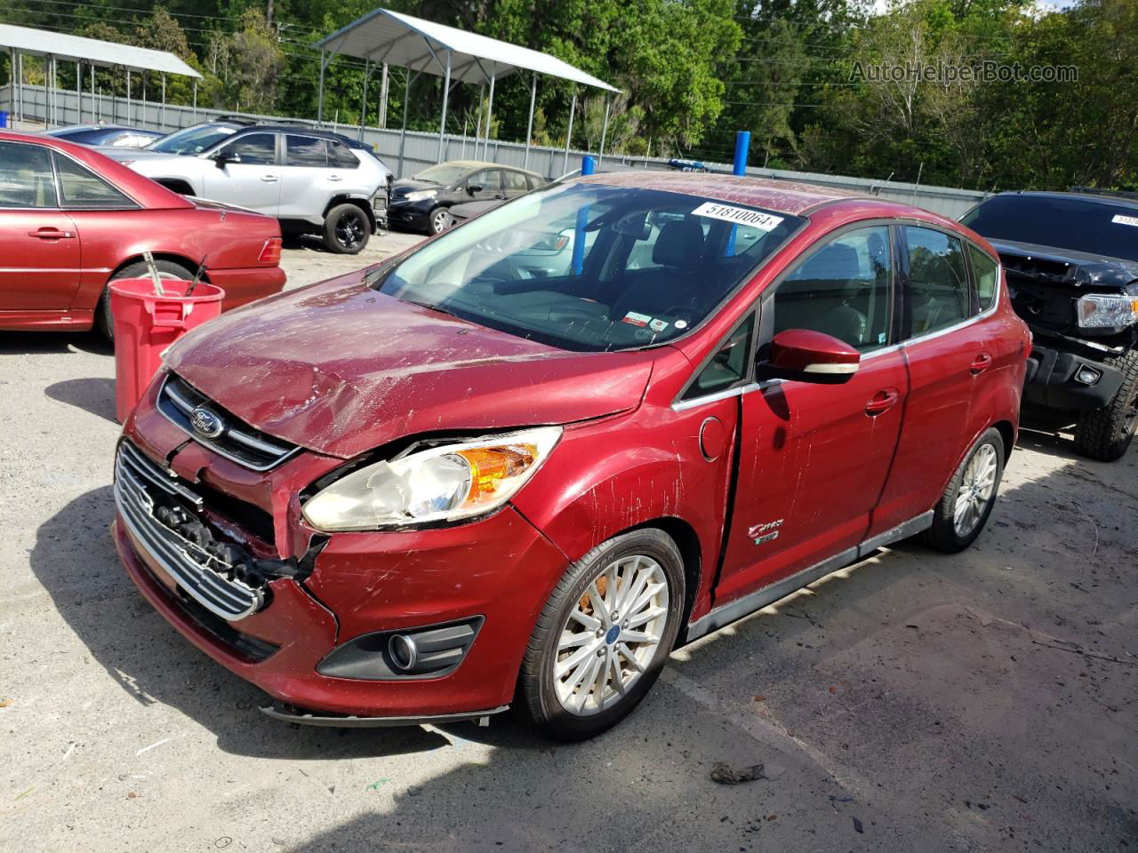 2013 Ford C-max Premium Maroon vin: 1FADP5CU9DL500242