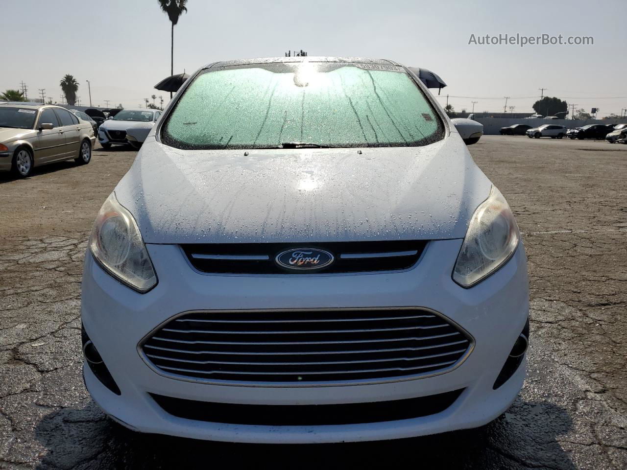 2014 Ford C-max Premium White vin: 1FADP5CU9EL500646