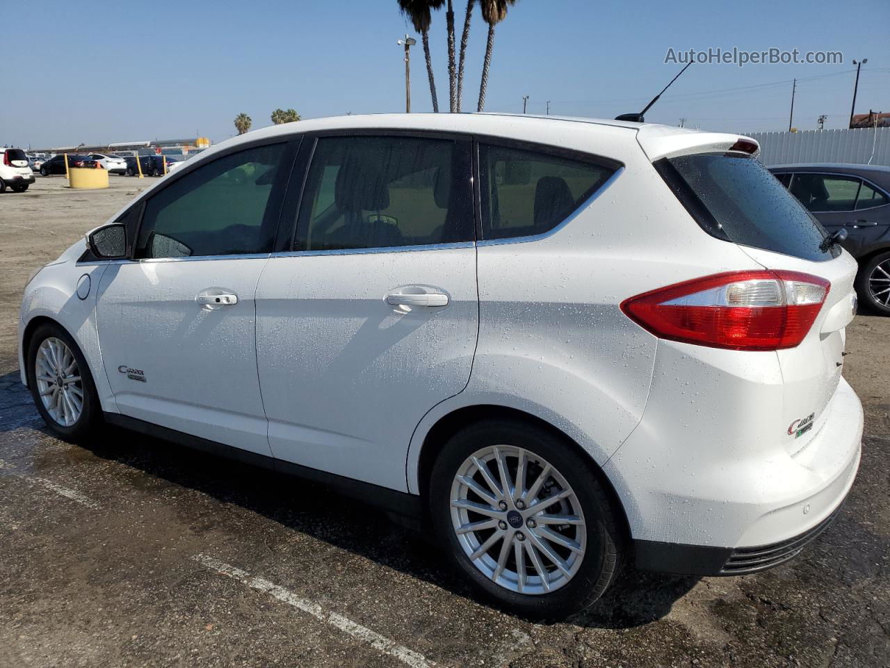 2014 Ford C-max Premium White vin: 1FADP5CU9EL500646