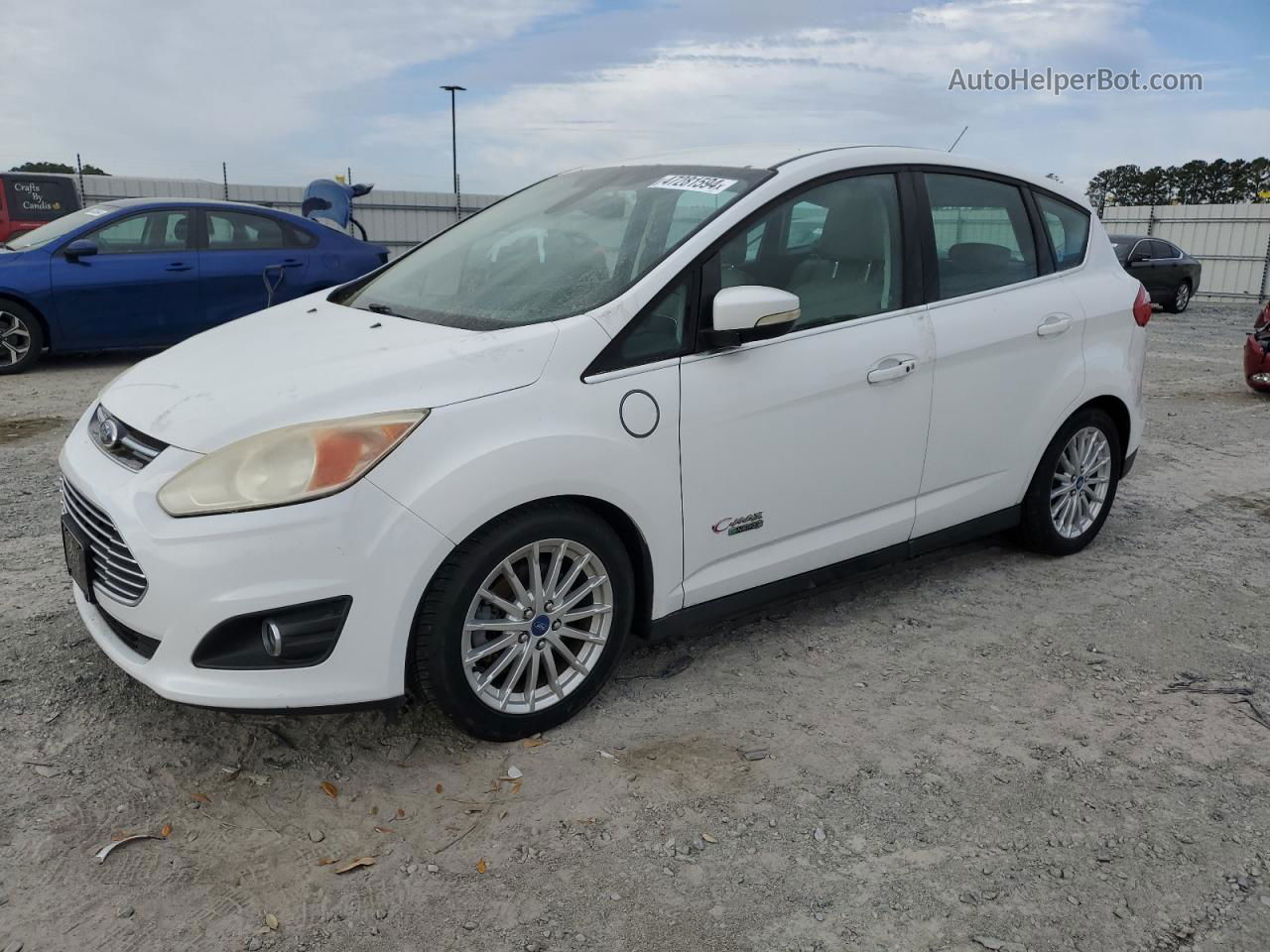 2013 Ford C-max Premium White vin: 1FADP5CUXDL513503