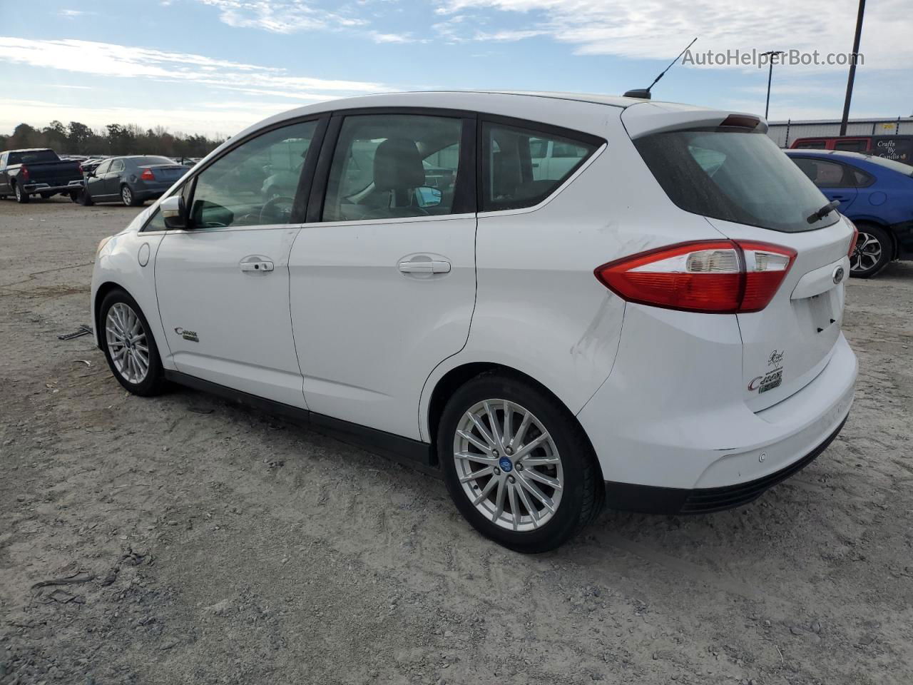 2013 Ford C-max Premium White vin: 1FADP5CUXDL513503