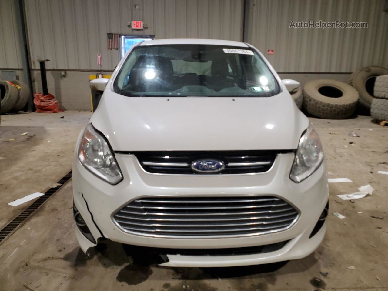 2013 Ford C-max Premium White vin: 1FADP5CUXDL532391