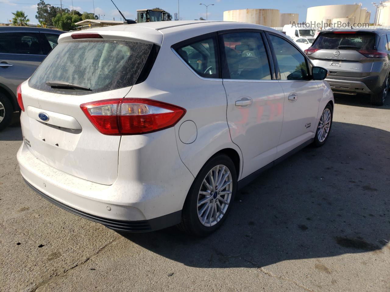 2014 Ford C-max Premium White vin: 1FADP5CUXEL503460