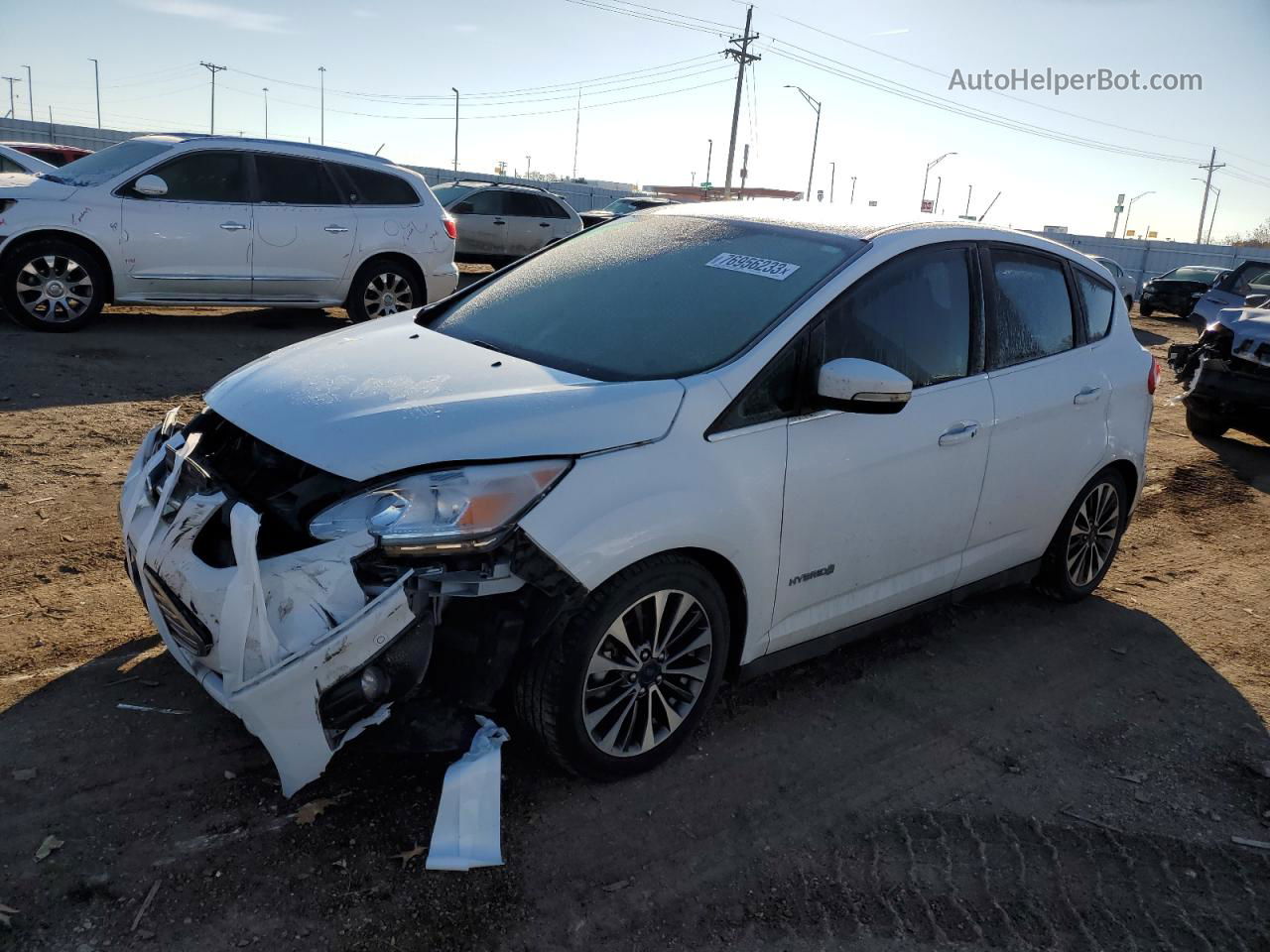 2017 Ford C-max Titanium White vin: 1FADP5DU0HL109727