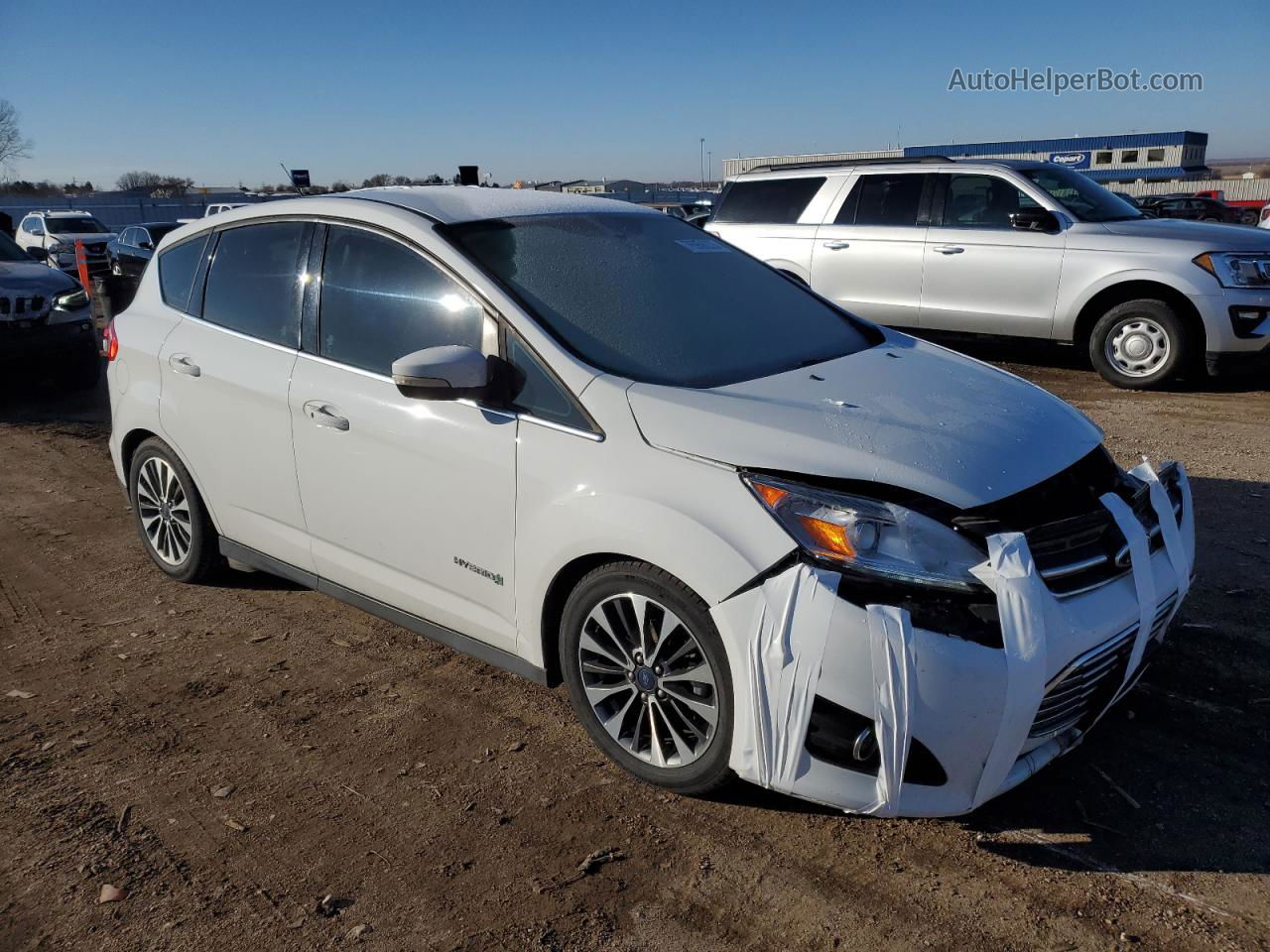 2017 Ford C-max Titanium White vin: 1FADP5DU0HL109727