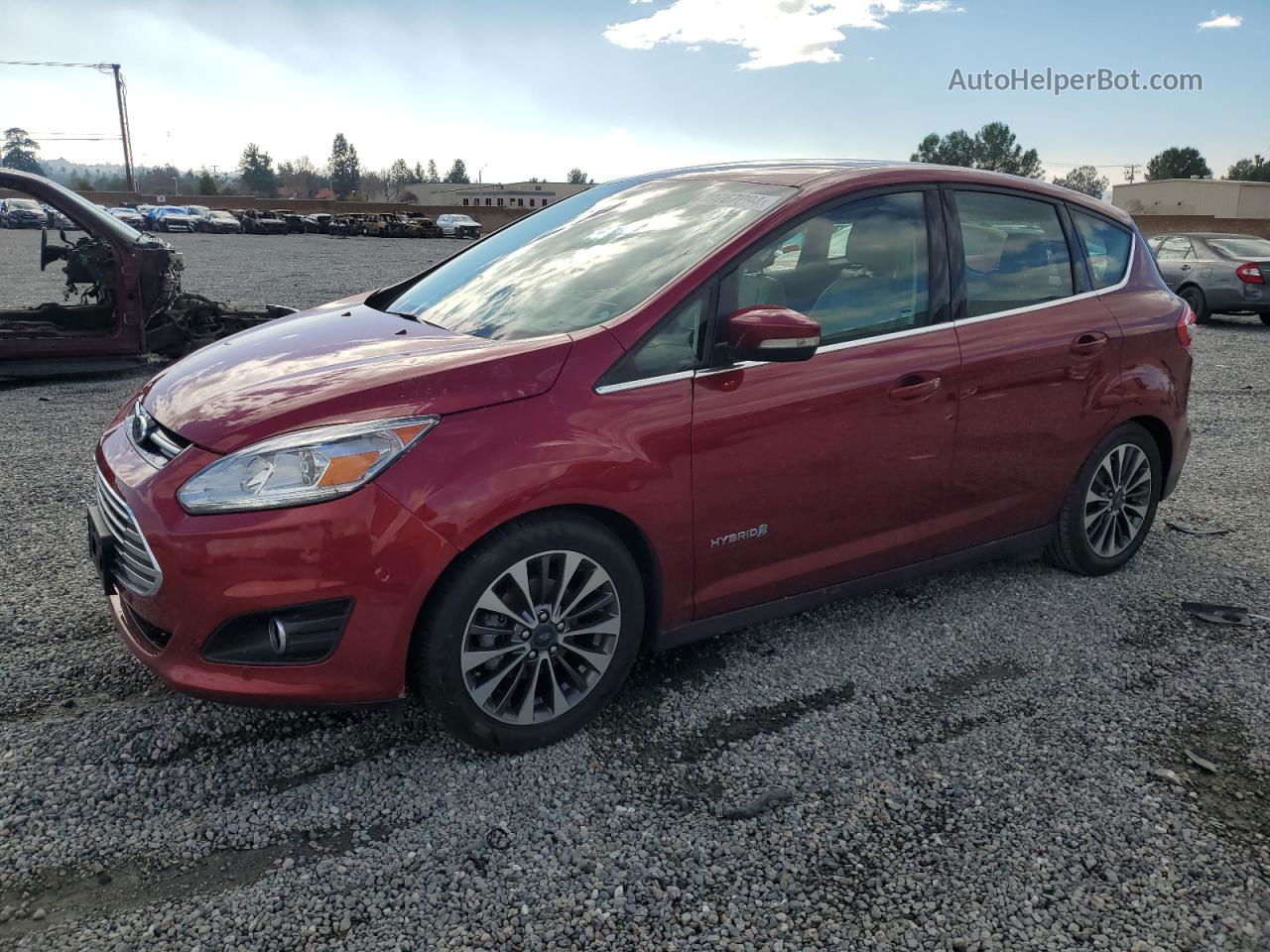 2017 Ford C-max Titanium Burgundy vin: 1FADP5DU0HL115320