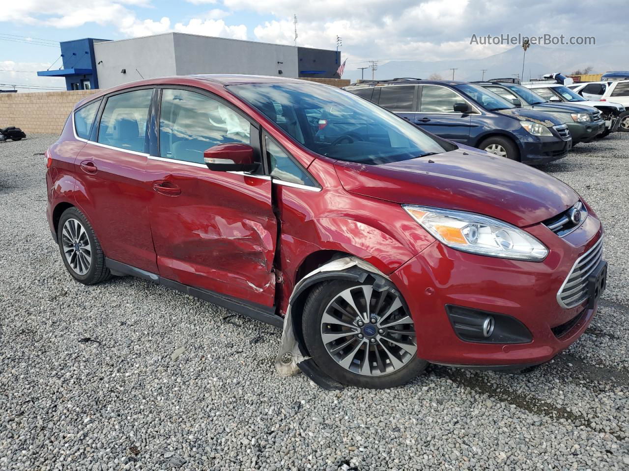 2017 Ford C-max Titanium Burgundy vin: 1FADP5DU0HL115320