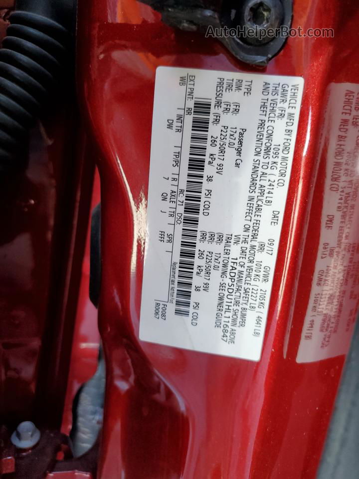2017 Ford C-max Titanium Red vin: 1FADP5DU1HL116847