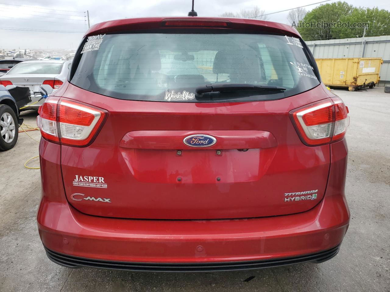 2017 Ford C-max Titanium Maroon vin: 1FADP5DU2HL100219