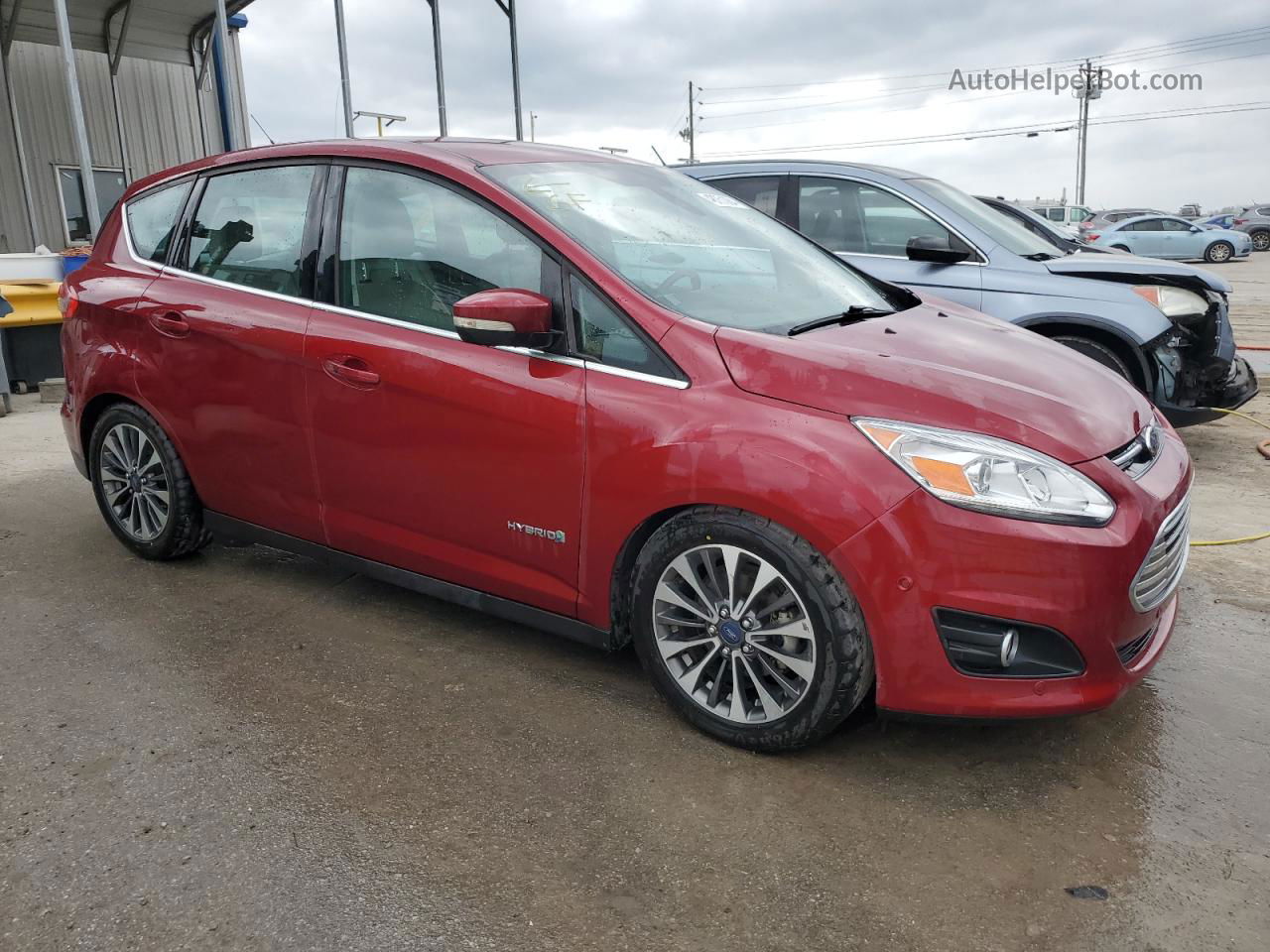 2017 Ford C-max Titanium Maroon vin: 1FADP5DU2HL100219