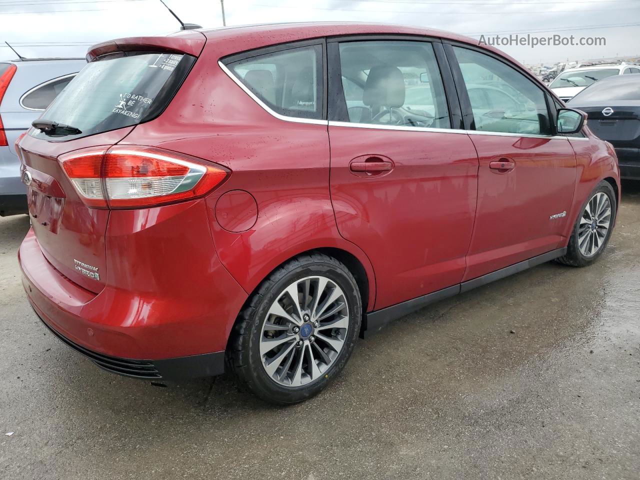 2017 Ford C-max Titanium Maroon vin: 1FADP5DU2HL100219