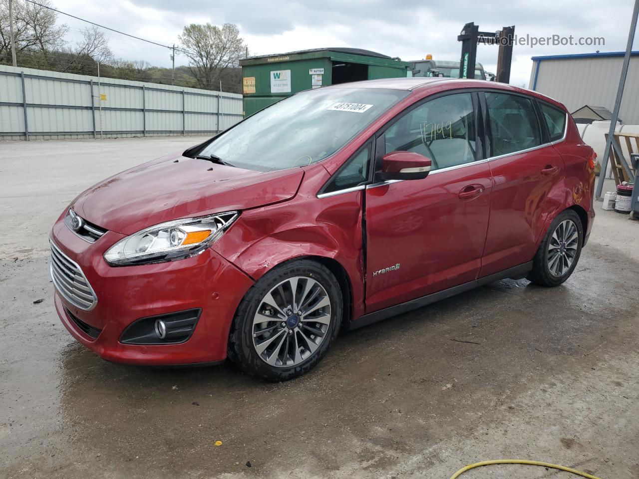 2017 Ford C-max Titanium Maroon vin: 1FADP5DU2HL100219