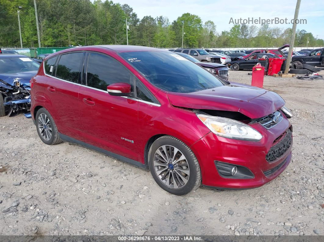 2017 Ford C-max Hybrid Titanium Red vin: 1FADP5DU2HL112015