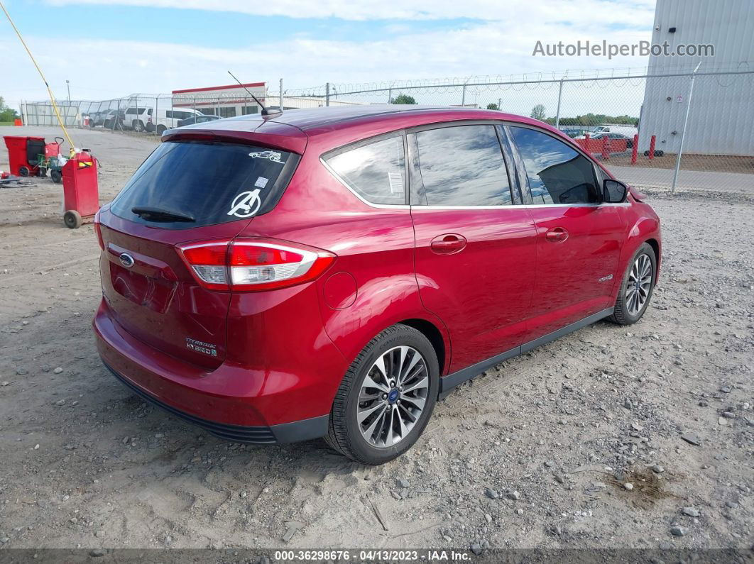 2017 Ford C-max Hybrid Titanium Red vin: 1FADP5DU2HL112015