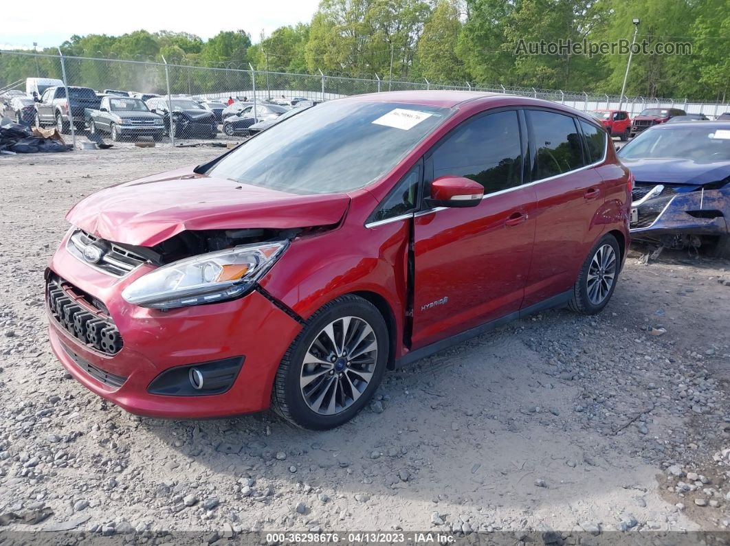 2017 Ford C-max Hybrid Titanium Red vin: 1FADP5DU2HL112015