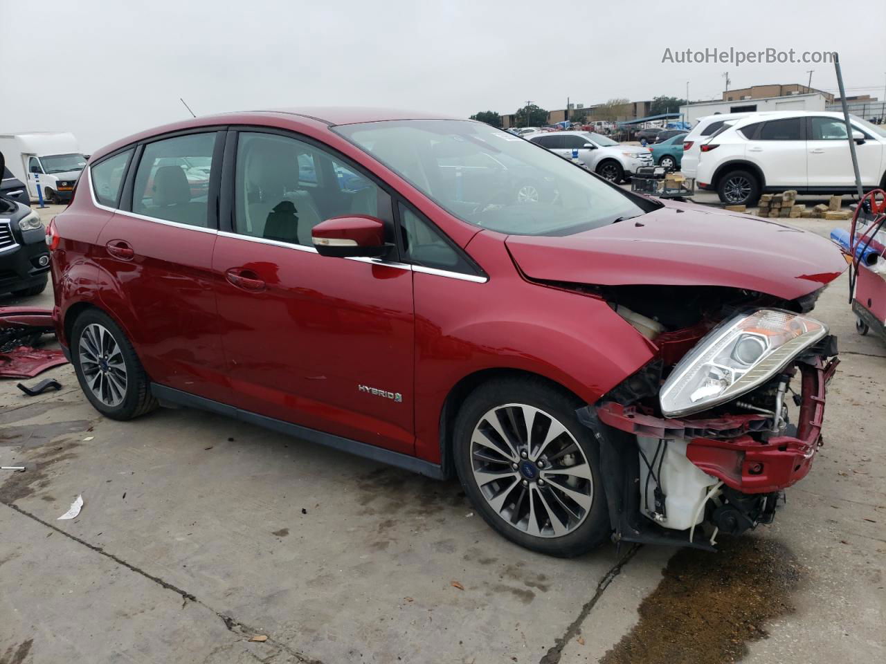 2017 Ford C-max Titanium Burgundy vin: 1FADP5DU3HL103629