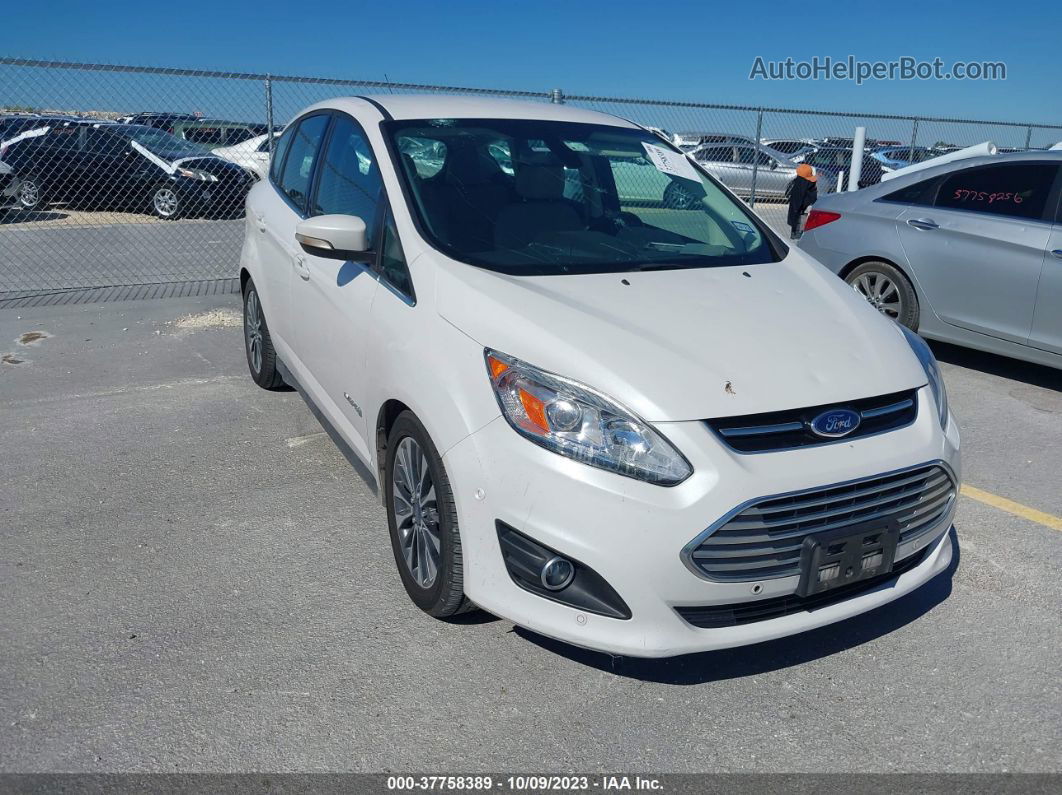 2017 Ford C-max Hybrid Titanium White vin: 1FADP5DU4HL107026