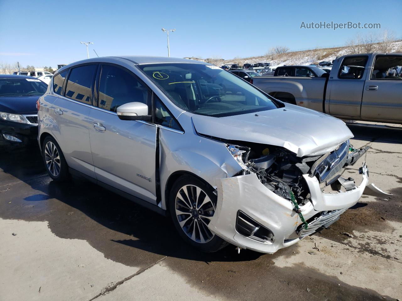 2017 Ford C-max Titanium Silver vin: 1FADP5DU4HL110959