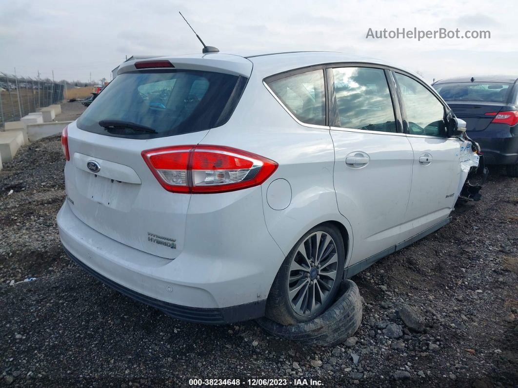 2017 Ford C-max Hybrid Titanium White vin: 1FADP5DU6HL101616