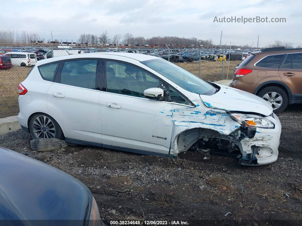 2017 Ford C-max Hybrid Titanium White vin: 1FADP5DU6HL101616