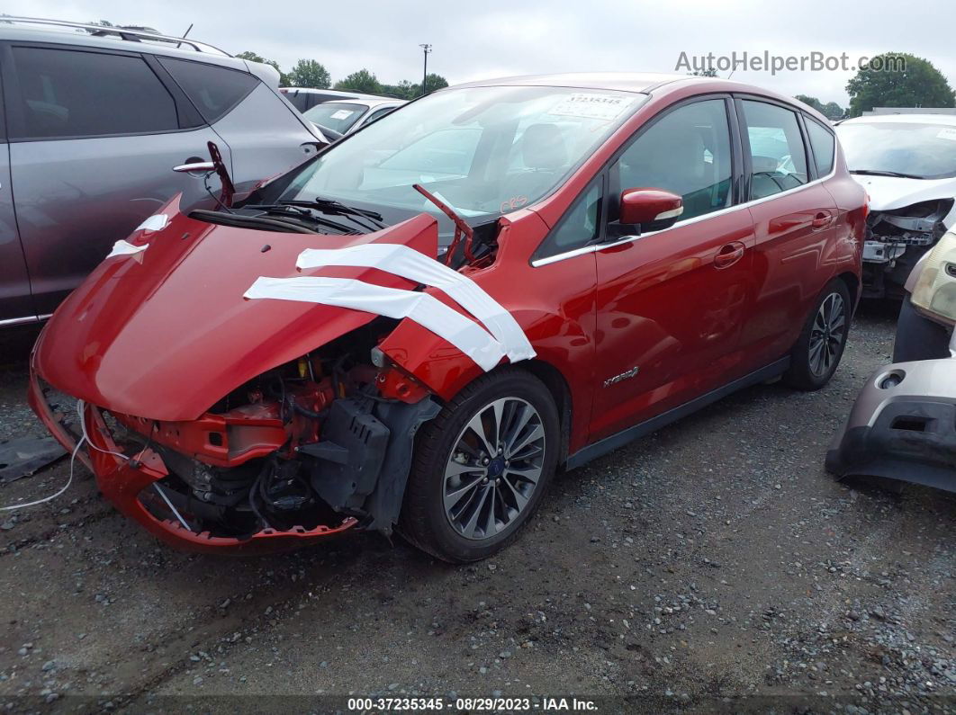 2017 Ford C-max Hybrid Titanium Red vin: 1FADP5DU6HL110624