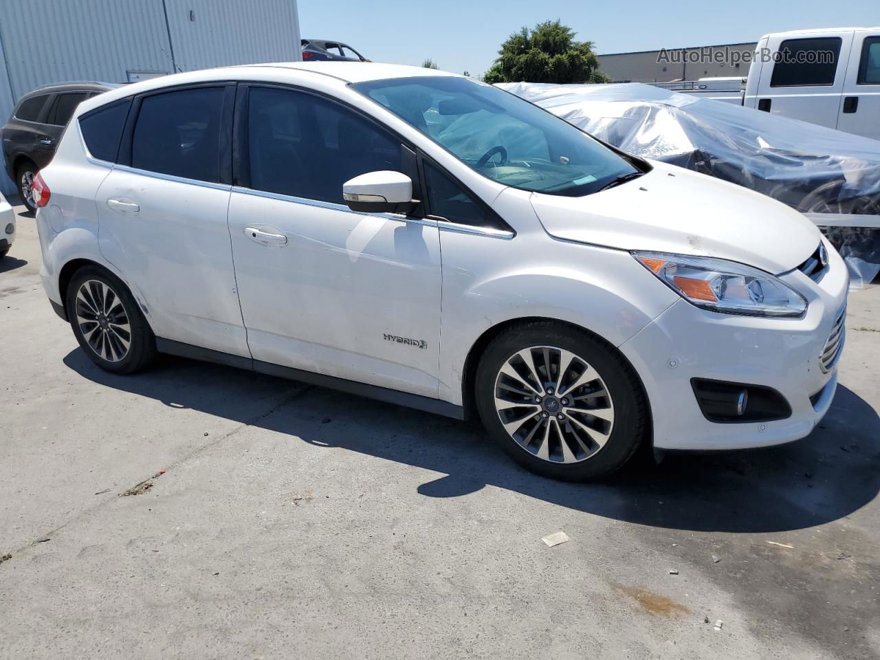 2017 Ford C-max Titanium White vin: 1FADP5DU8HL102847