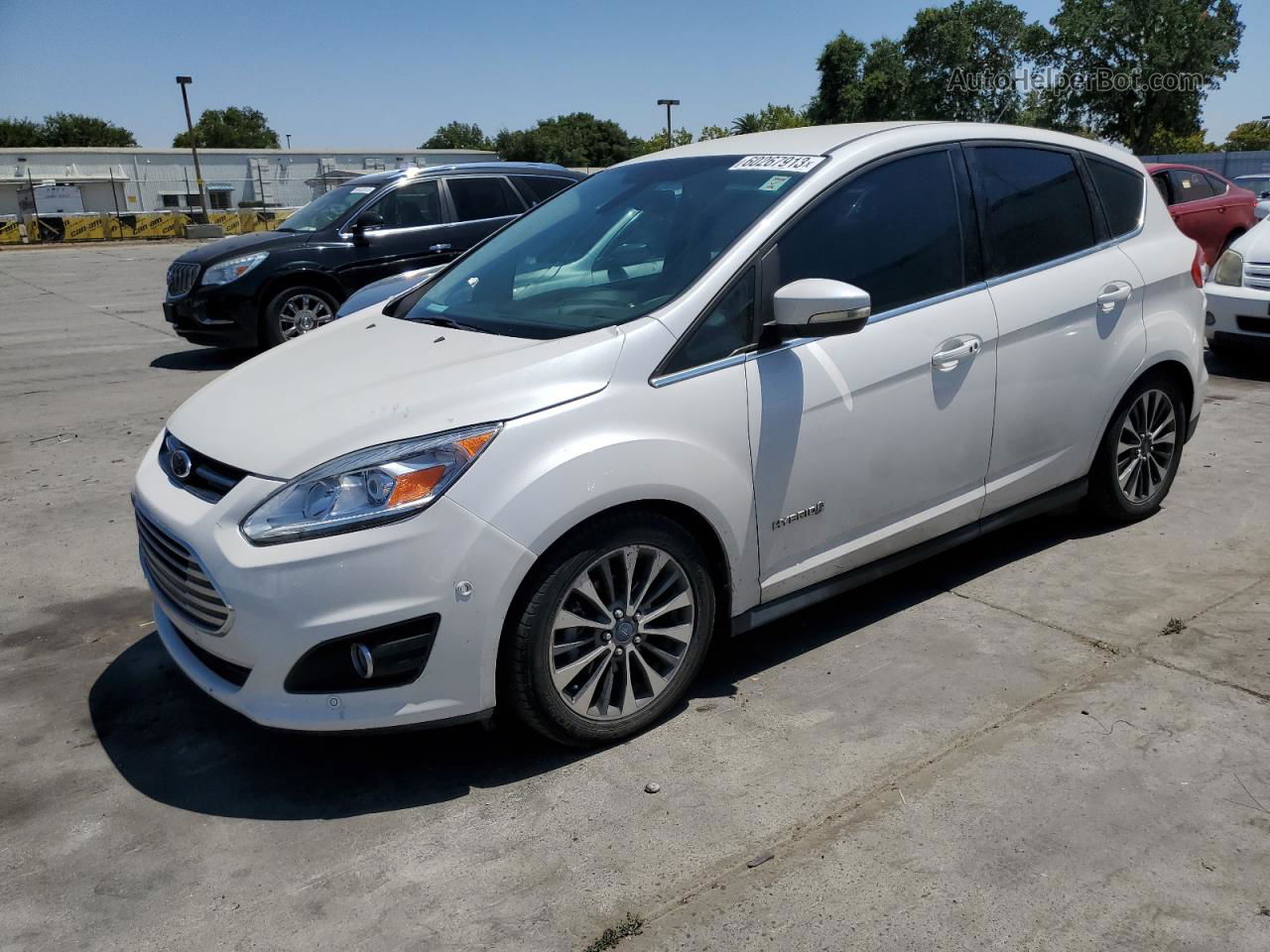 2017 Ford C-max Titanium White vin: 1FADP5DU8HL102847