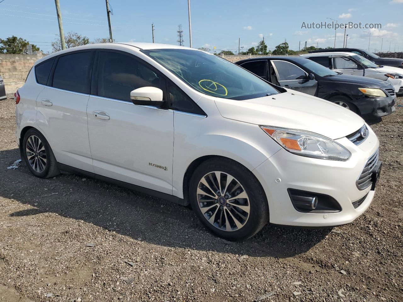 2017 Ford C-max Titanium White vin: 1FADP5DU8HL108762