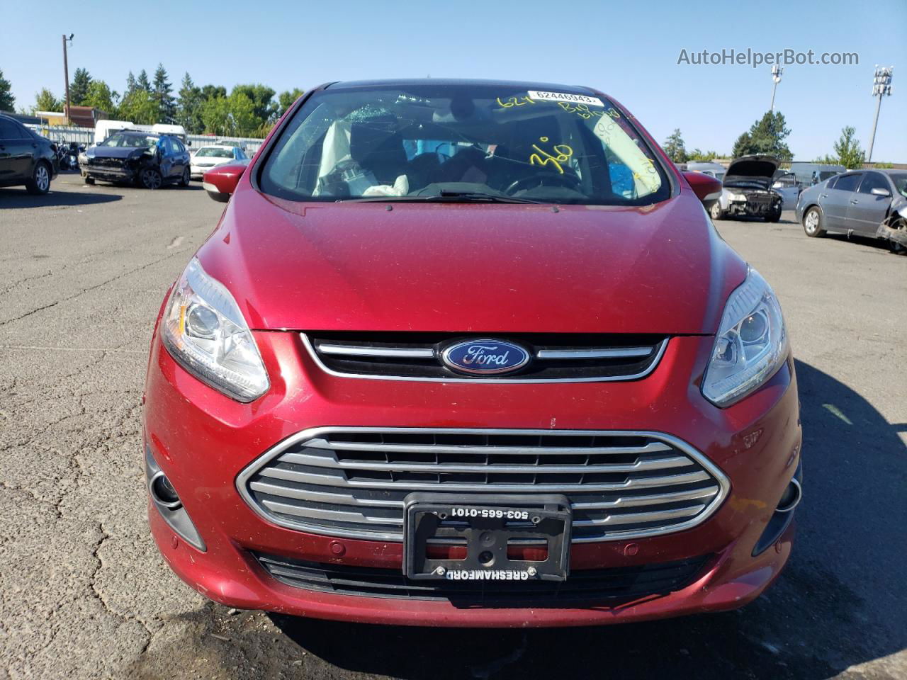 2017 Ford C-max Titanium Red vin: 1FADP5DU8HL117316