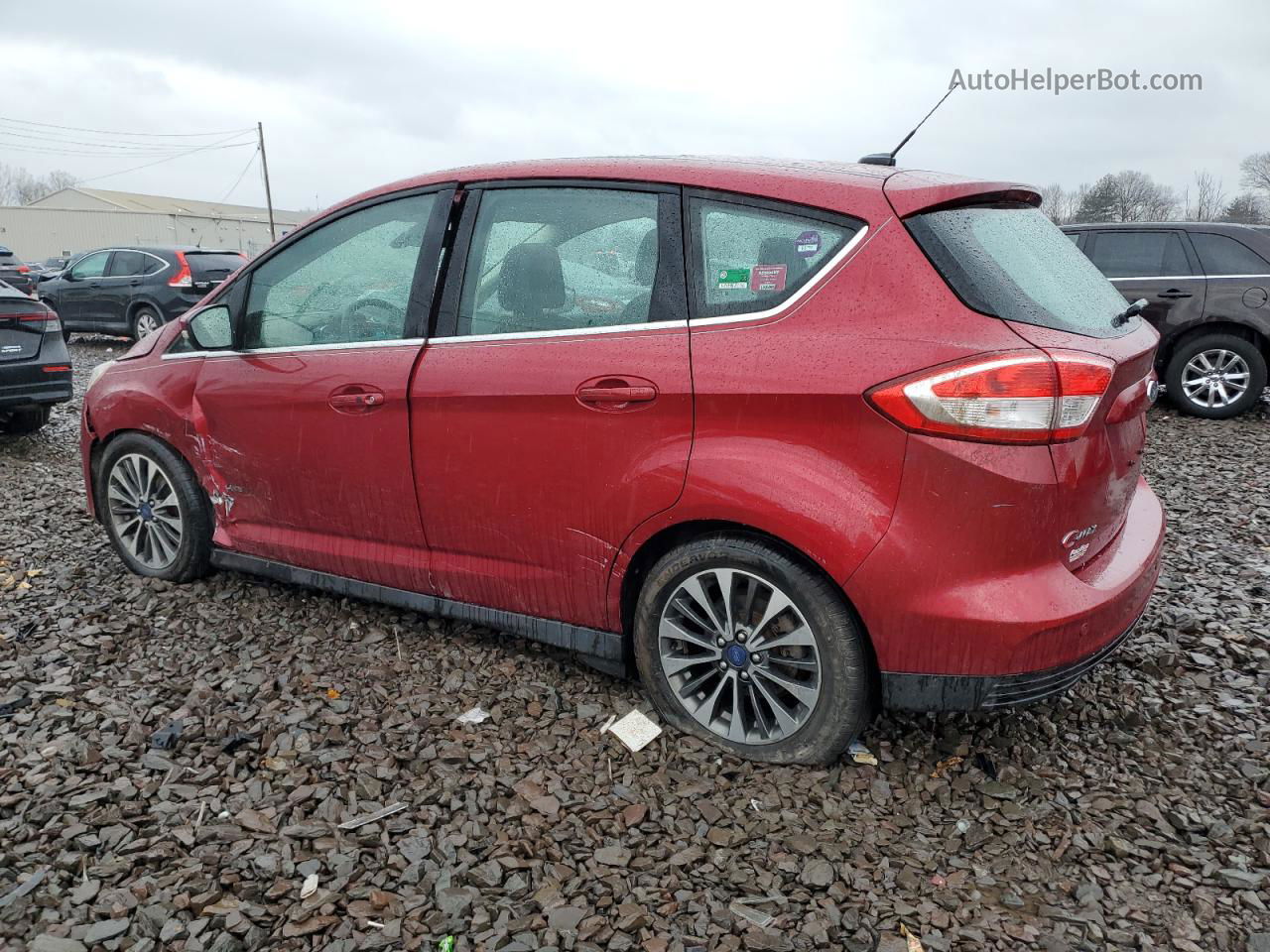 2017 Ford C-max Titanium Red vin: 1FADP5DU9HL106891