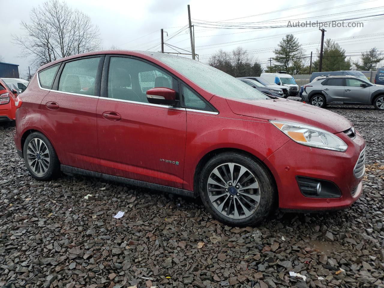 2017 Ford C-max Titanium Красный vin: 1FADP5DU9HL106891