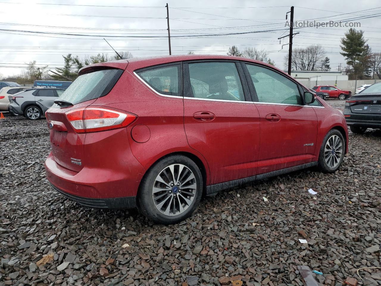 2017 Ford C-max Titanium Red vin: 1FADP5DU9HL106891