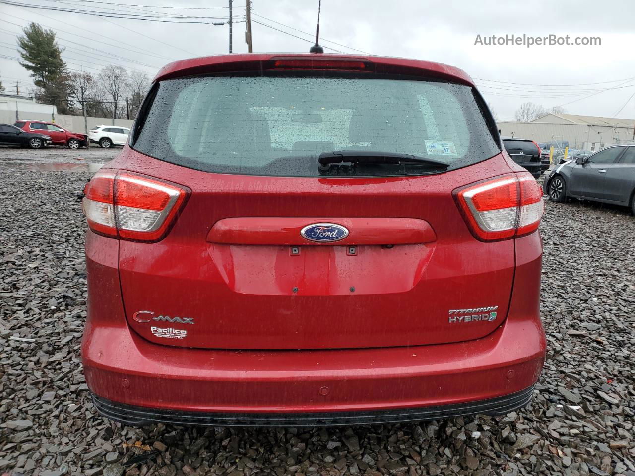 2017 Ford C-max Titanium Red vin: 1FADP5DU9HL106891