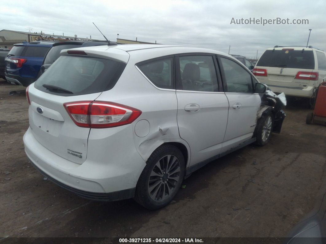 2017 Ford C-max Hybrid Titanium White vin: 1FADP5DU9HL113114