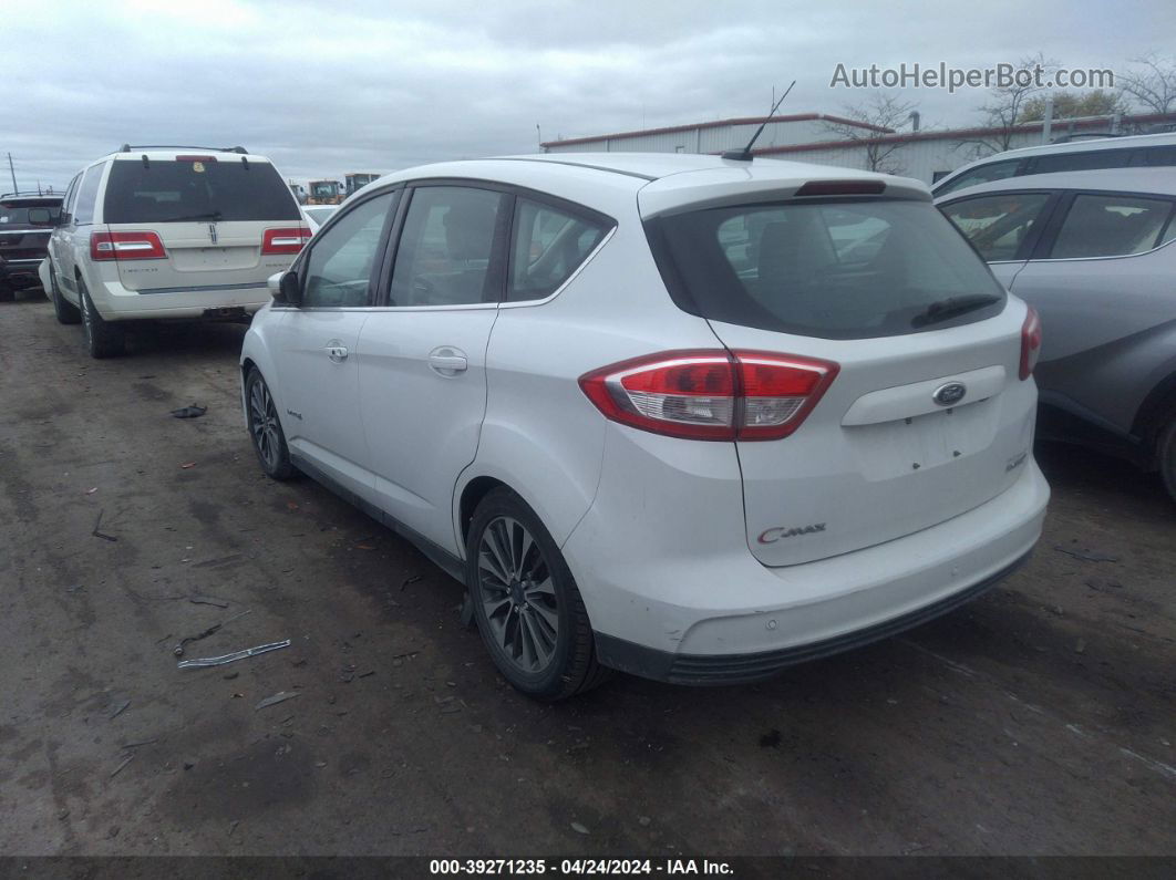 2017 Ford C-max Hybrid Titanium White vin: 1FADP5DU9HL113114