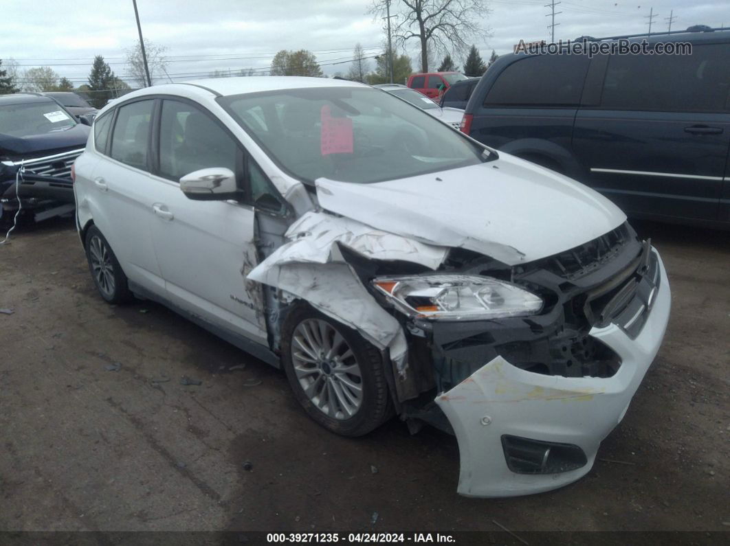 2017 Ford C-max Hybrid Titanium White vin: 1FADP5DU9HL113114