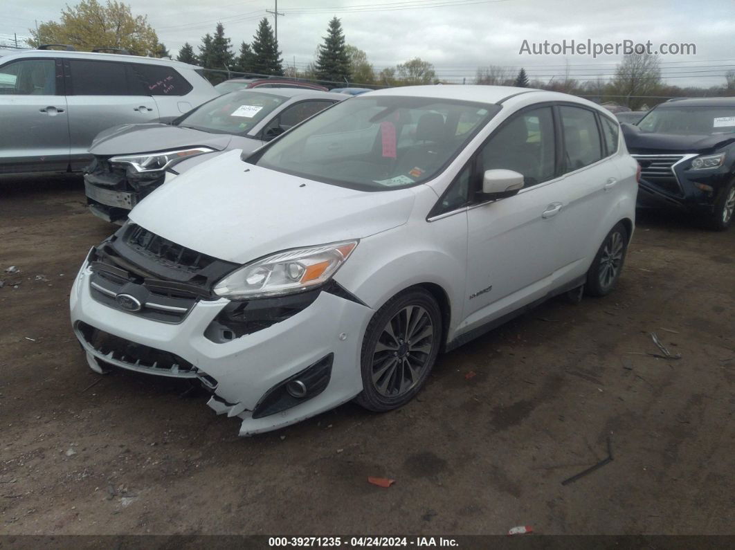 2017 Ford C-max Hybrid Titanium White vin: 1FADP5DU9HL113114