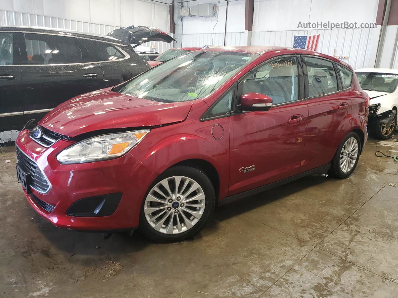 2017 Ford C-max Se Red vin: 1FADP5EU4HL104609