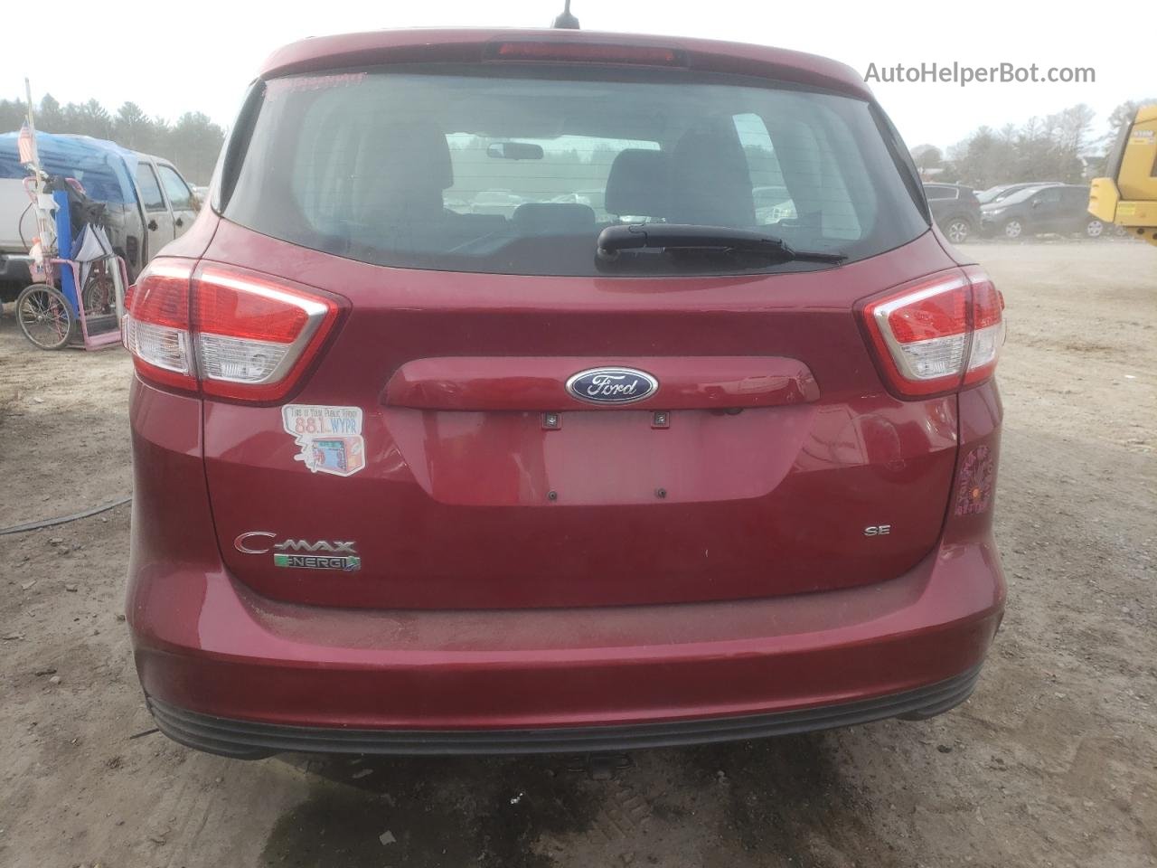 2017 Ford C-max Se Red vin: 1FADP5EU5HL100519