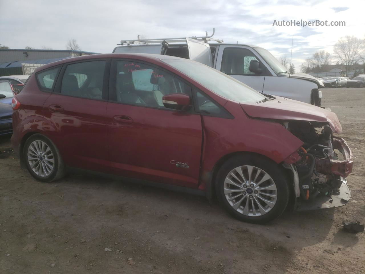 2017 Ford C-max Se Red vin: 1FADP5EU5HL100519