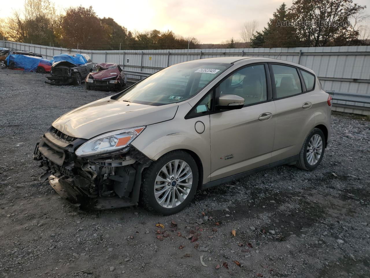 2017 Ford C-max Se Бежевый vin: 1FADP5EU5HL107552