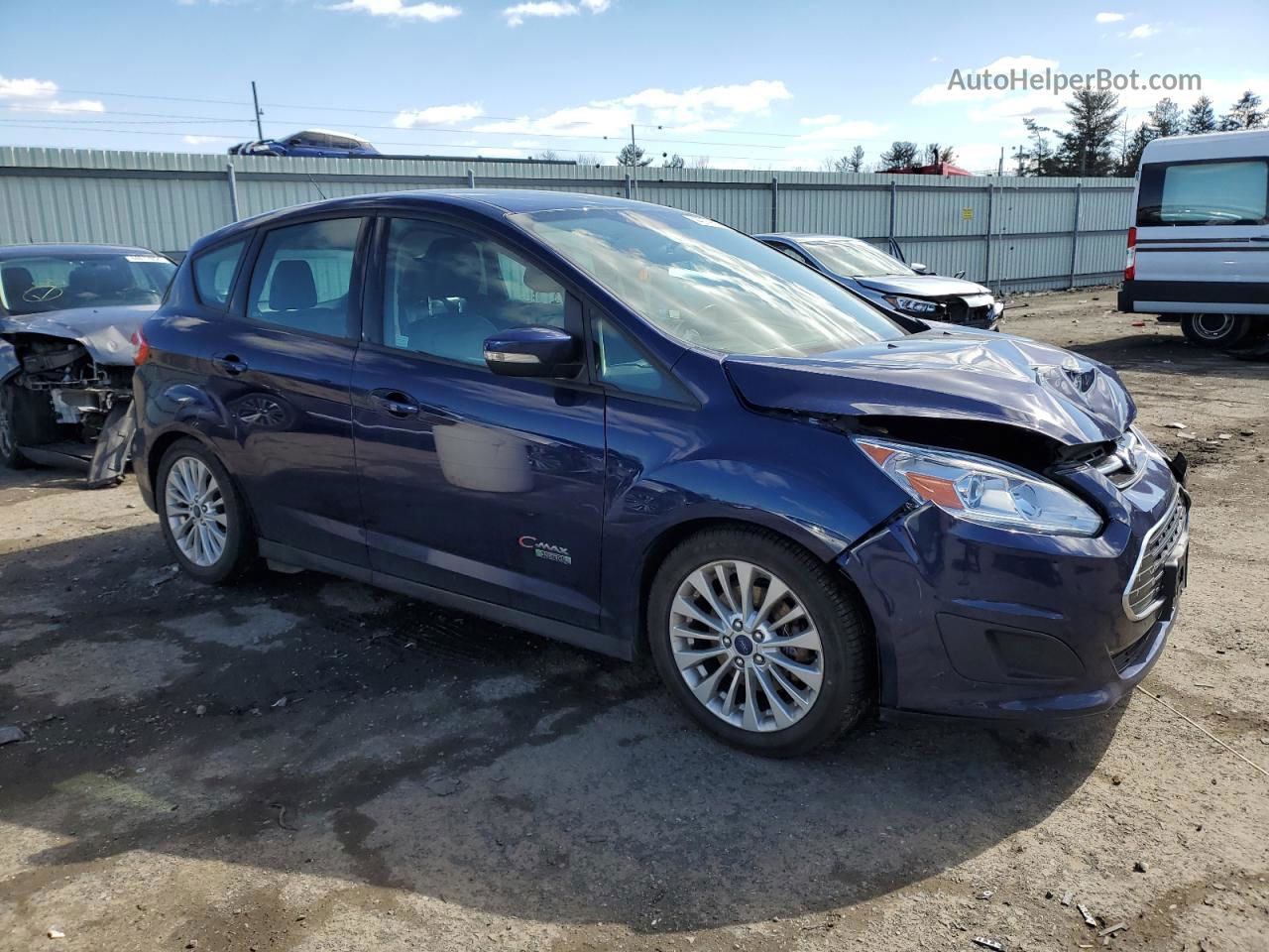 2017 Ford C-max Se Blue vin: 1FADP5EU7HL103213