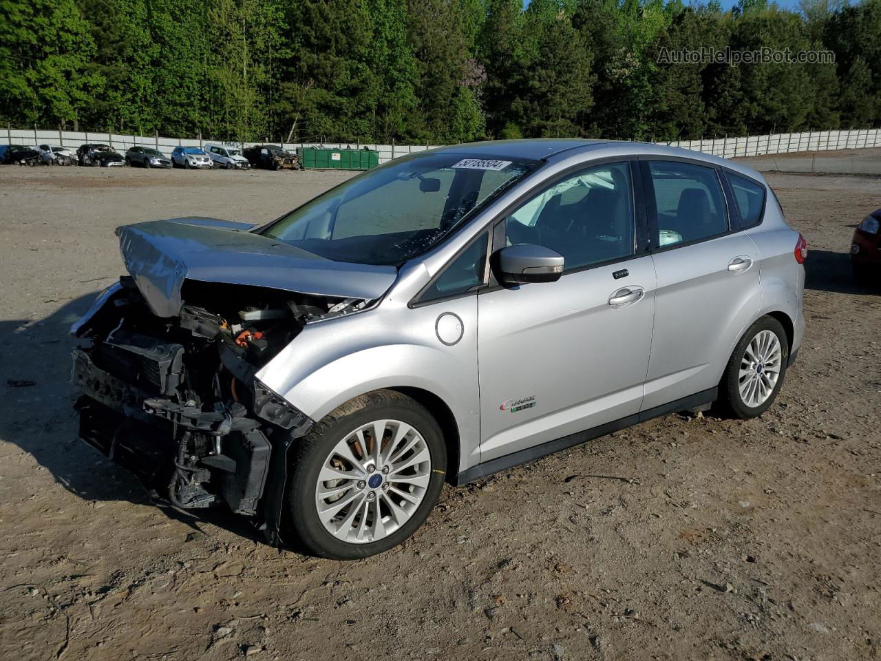 2017 Ford C-max Se Silver vin: 1FADP5EU7HL109366