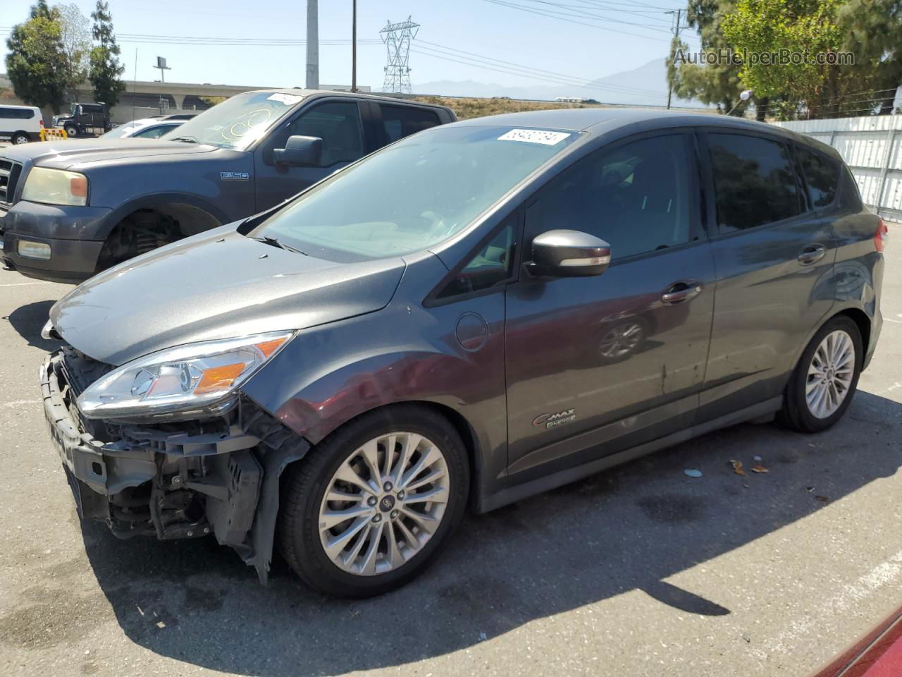 2017 Ford C-max Se Gray vin: 1FADP5EU7HL109805