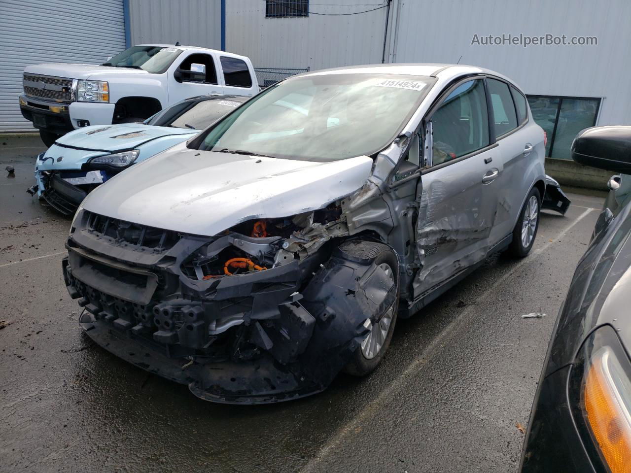 2017 Ford C-max Se Silver vin: 1FADP5EU8HL102183