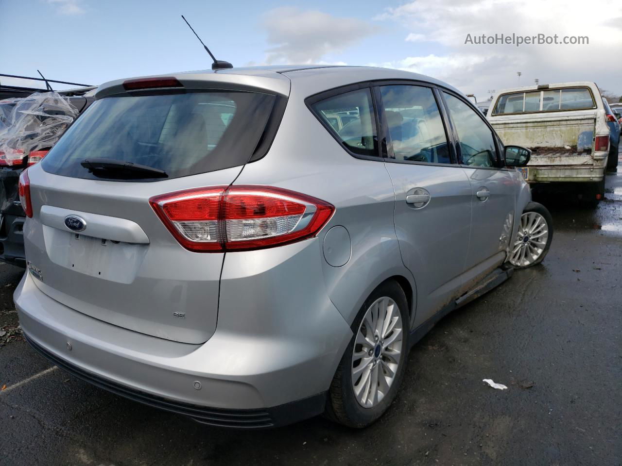 2017 Ford C-max Se Silver vin: 1FADP5EU8HL102183