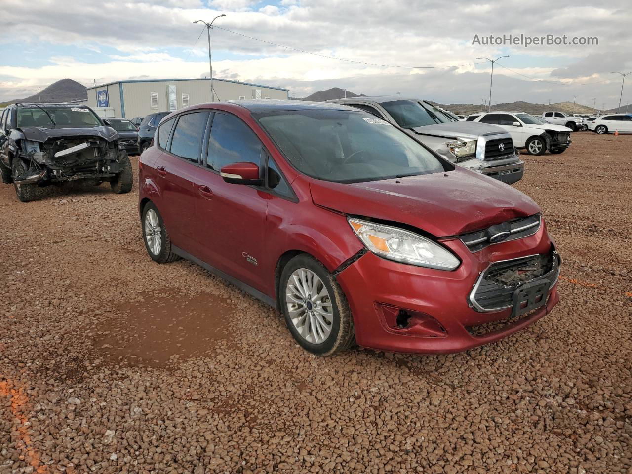 2017 Ford C-max Se Red vin: 1FADP5EU8HL110249