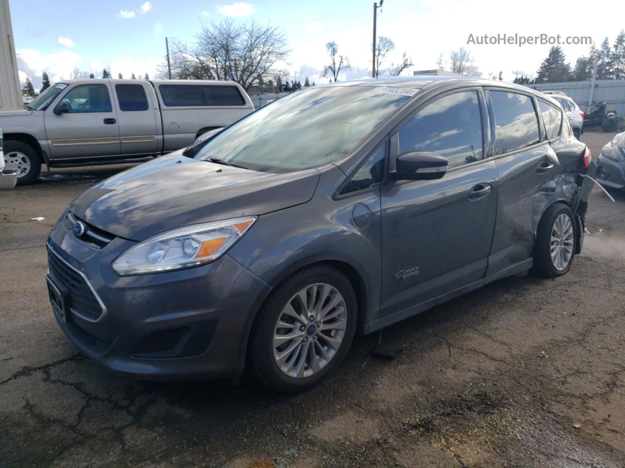 2017 Ford C-max Se Gray vin: 1FADP5EU8HL114883