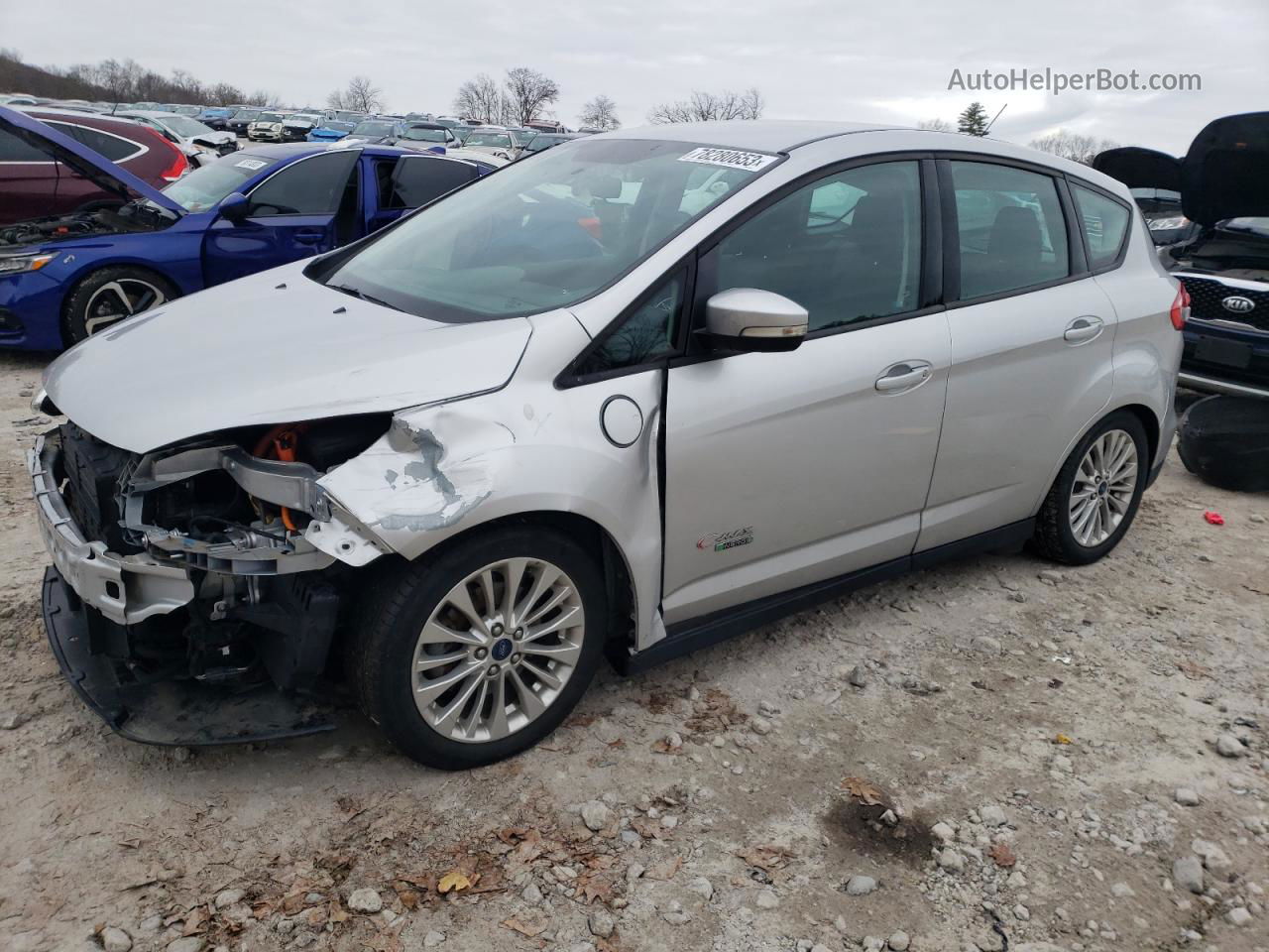 2017 Ford C-max Se Silver vin: 1FADP5EU9HL103536